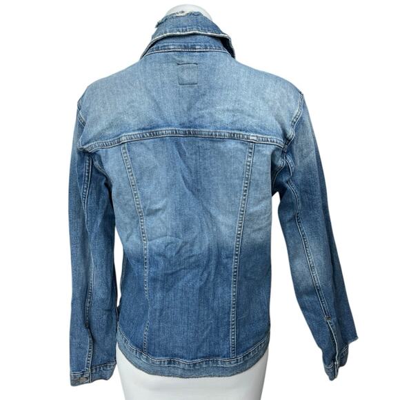 Joe's Dolores Women's Blue Button Down Long Sleeve Relaxed Denim Coat Jacket M - Picture 2 of 4